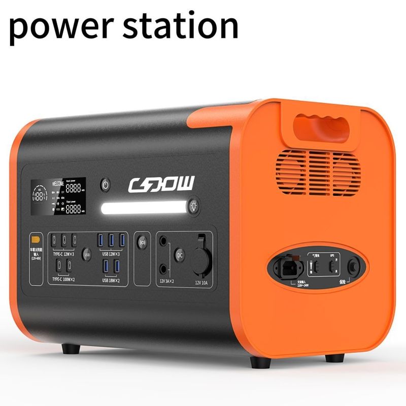 Trạm điện di động cho nhà và cắm trại ngoài trời 2200W 1500W Máy phát pin mặt trời
