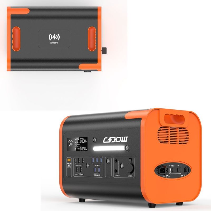 27kg gói trọng lượng tổng cộng 220V ± 5% đầu ra AC 40ah Trạm điện di động với Inverter và LiFePO4