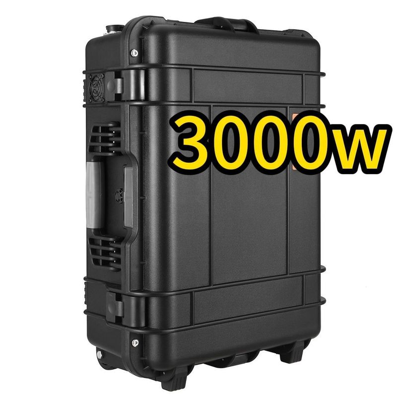 3000W/3000wh Đường điện lưu trữ năng lượng di động ABS vật liệu vỏ hợp kim cho du lịch