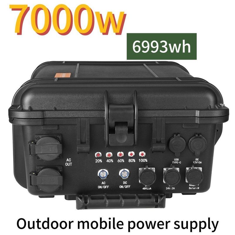 7000W/6993whlifepo4 Nhà máy điện gió mặt trời có thể sạc lại ngoài trời