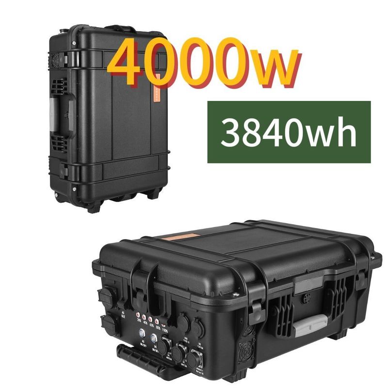 4000W Điện năng lượng đầu ra Nhà máy điện mặt trời di động hoàn hảo cho cắm trại và năng lượng chờ