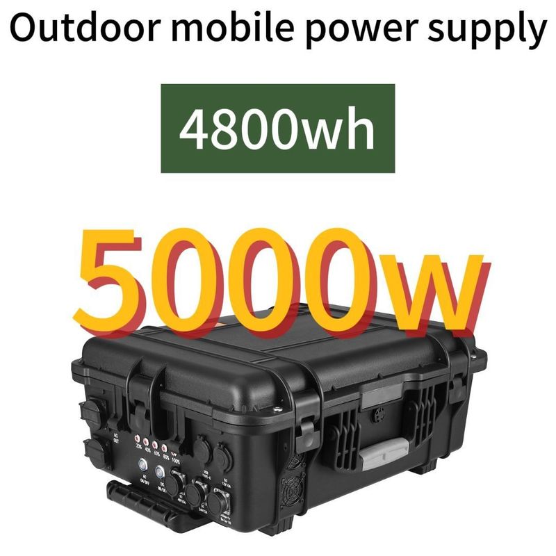 5000W/4800whlifepo4 Nhà máy năng lượng mặt trời và gió tái sạc ngoài trời để sạc xe hơi