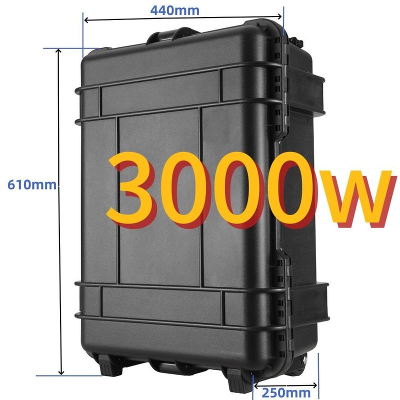 Máy phát năng lượng mặt trời di động ngoài trời 3000W với trạm điện di động khẩn cấp