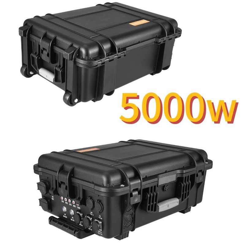 Trạm điện di động 5000W với pin công suất lớn và chứng nhận CE.Un38.3