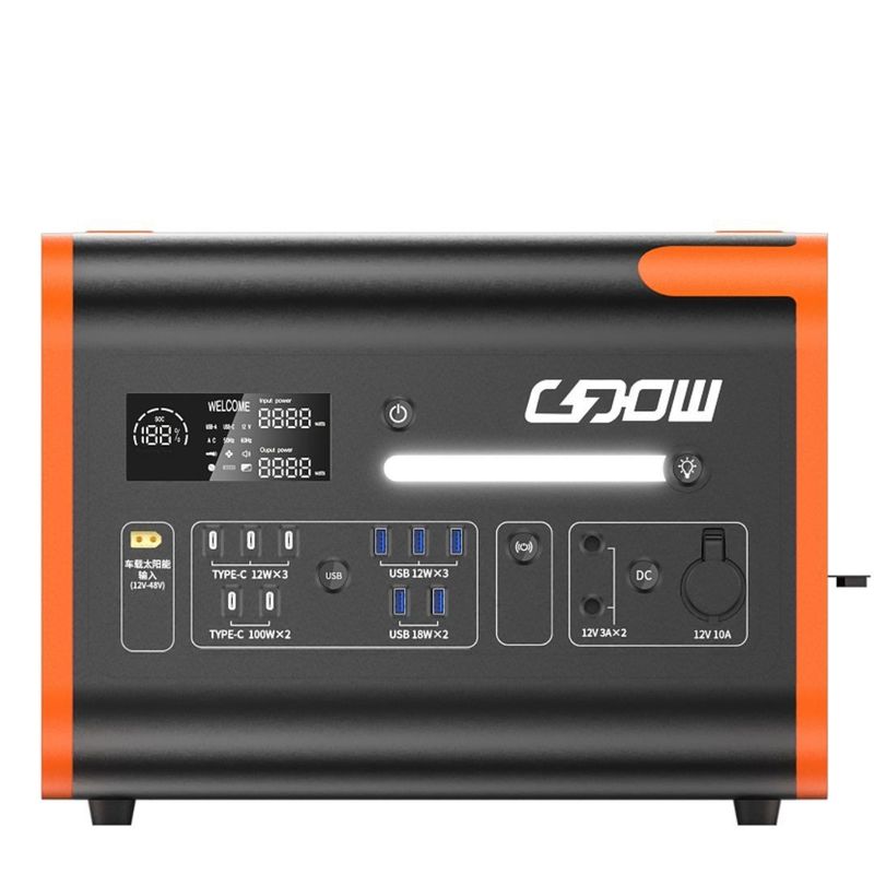 Un38.3/Msos Authentication 2200W 220V Động cơ nạp năng lượng mặt trời di động 800W cho ngoài trời