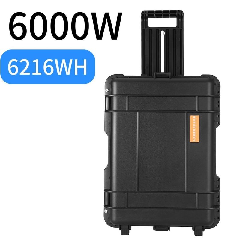Nhà ngoài trời RV 6000W Trạm điện di động với sóng sinus nguyên chất AC và dung lượng lớn