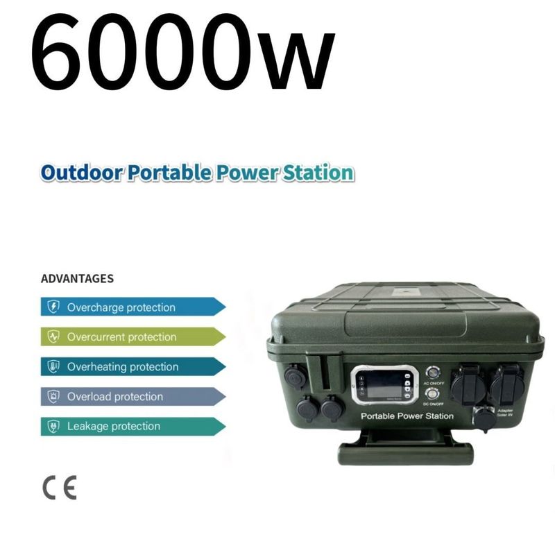 Máy phát điện 6000W / 110V / 230V với tấm pin mặt trời sạc nguồn điện khẩn cấp của bạn