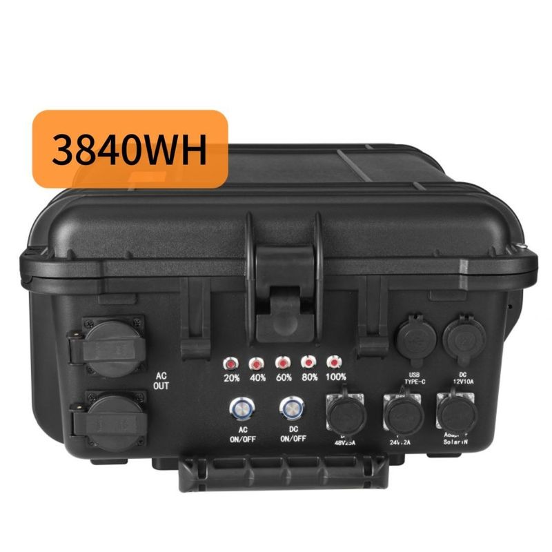 4000W Công suất lớn ngoài trời điện di động Nhà máy phát điện năng lượng mặt trời cho đa năng
