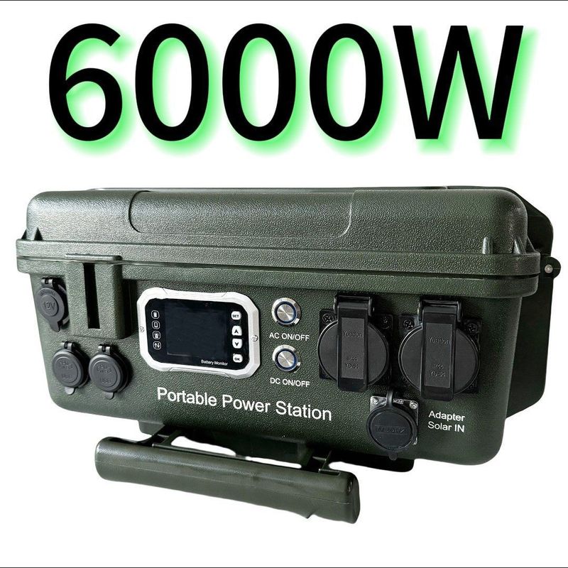 Bộ điều khiển MPPT 6000W/6048wh Trạm điện di động ngoài trời di động AC/DC di động cho sản phẩm