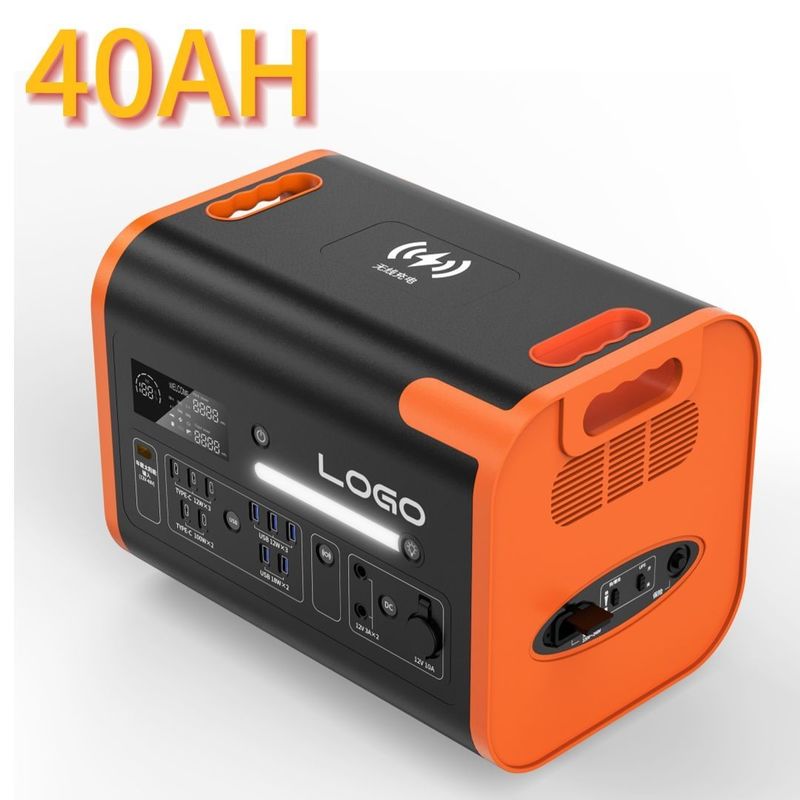 Trạm điện lưu trữ năng lượng khẩn cấp với 2400W di động và loại C 3*18W/2*100W