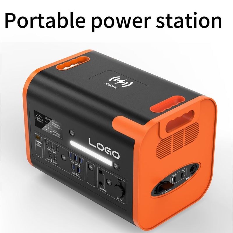 Thời gian sạc 90 phút Máy phát điện di động 2400W 2048wh Máy phát điện năng lượng