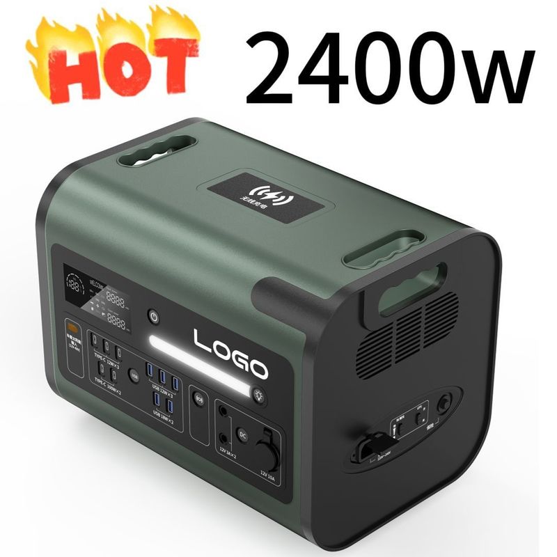 Trạm điện di động ngoài trời 2400W với loại C tùy chỉnh và thời gian sạc 90 phút